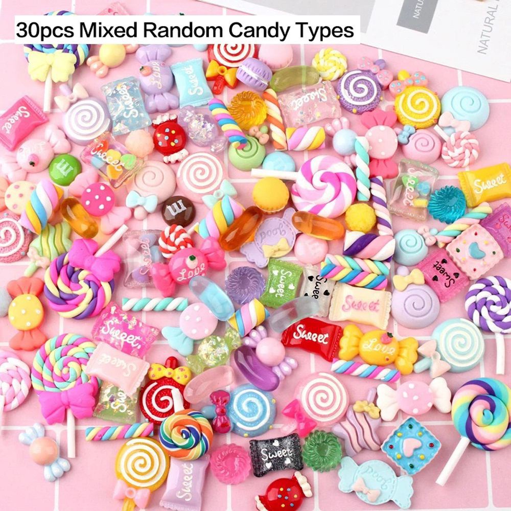 [Hàng mới về] 30 Phụ kiện trang trí móng tay 3d bằng nhựa acrylic độc đáo nhiều màu