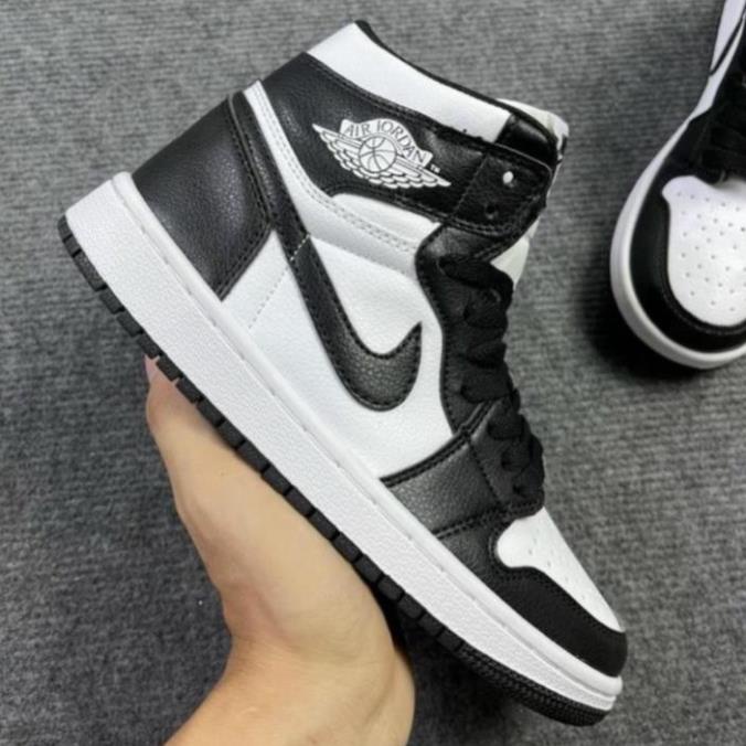 (surucar- DA XÍT ĐẾ ĐÚC XỊN] GIày JORDAN 1 PANDA CỔ CAO,Giày thể thao JODAN,Giày sneaker JD1 HIGH đen trắng cao mới nhất