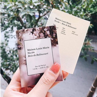 Vial nước hoa Maison Louis Marie No.04 Bois de Balincourt EDP