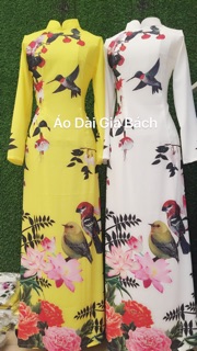 Áo dài lụa in 3d
