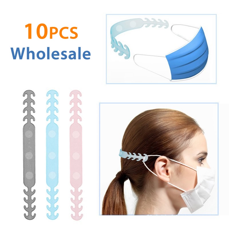 (Hàng Mới Về) Set 10 Móc Nối Dài Khẩu Trang Không Gây Đau Có Thể Điều Chỉnh
