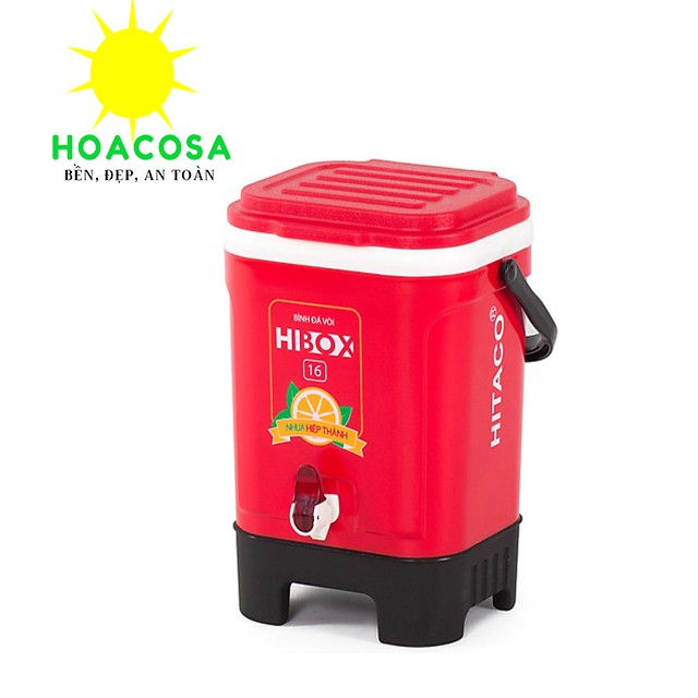 Thùng đá Hibox 16 Lít (16l) - Mini,có vòi rót,màu tươi sáng, nhỏ gọn, giữ lạnh lâu- Đồ Gia Dụng Hoacosa