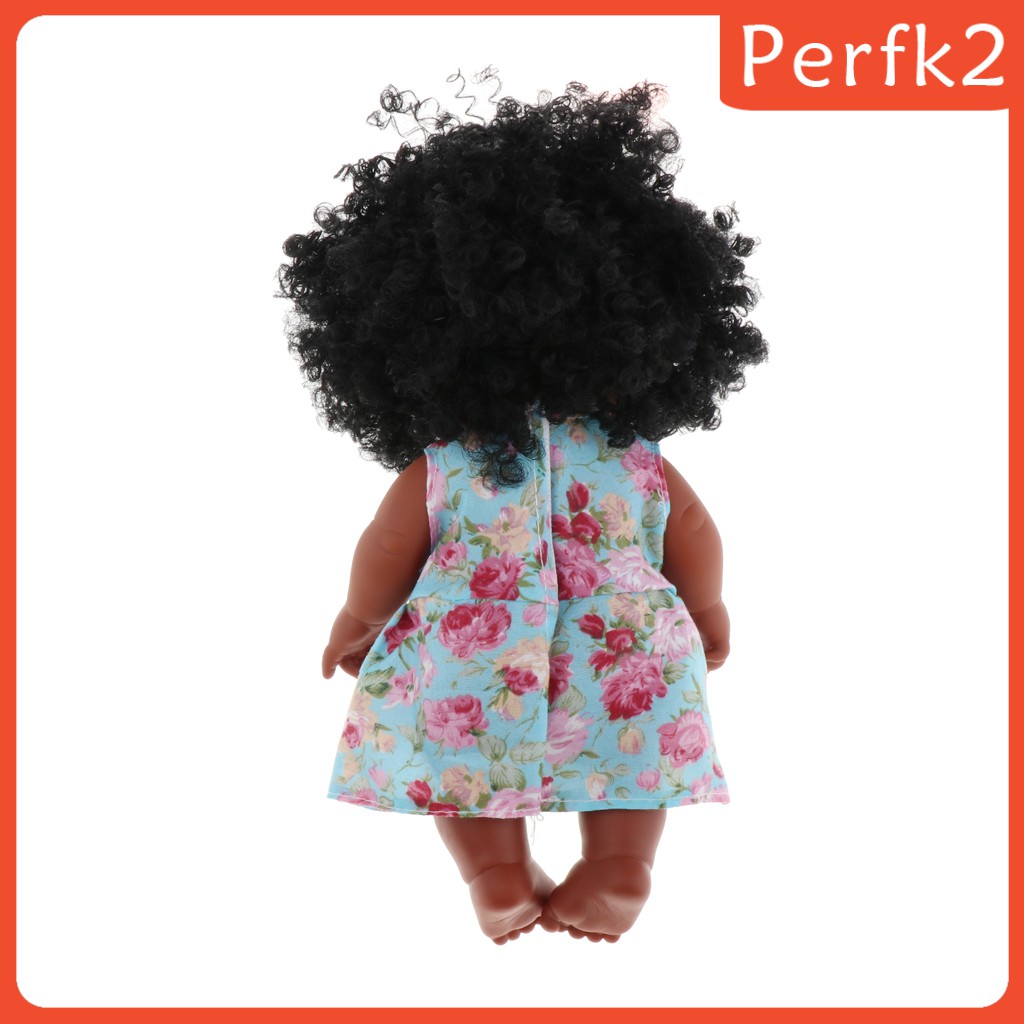 11inch Lovely Reborn Girl Doll Black with Exploding Hair Kid Birthday Gift