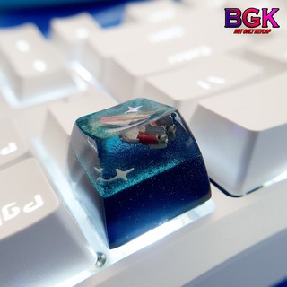 Keycap Lẻ Artisan Tàu A - Wing Star War ( Xuyên LED, Keycap bàn phím cơ,keycap resin độc lạ )