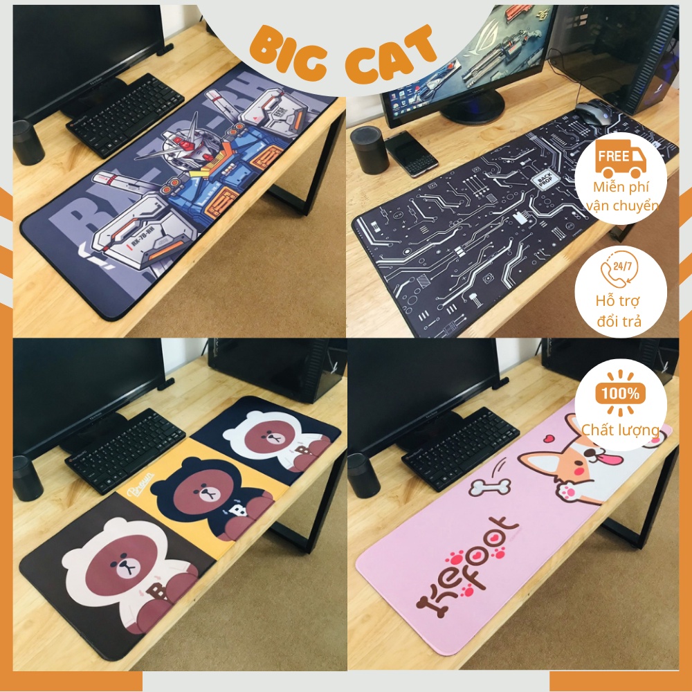 Lót chuột cỡ lớn 80x30cm dày dặn 3mm chuyên game chống trơn trượt siêu bền siêu rẻ chất lượng cao