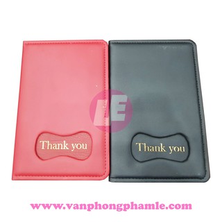 Sổ bìa da kẹp tiền 14x22cm