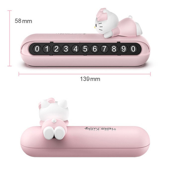 Bảng Số Điện Thoại Đỗ Xe Tạm Thời Hình Hello Kitty Xinh Xắn