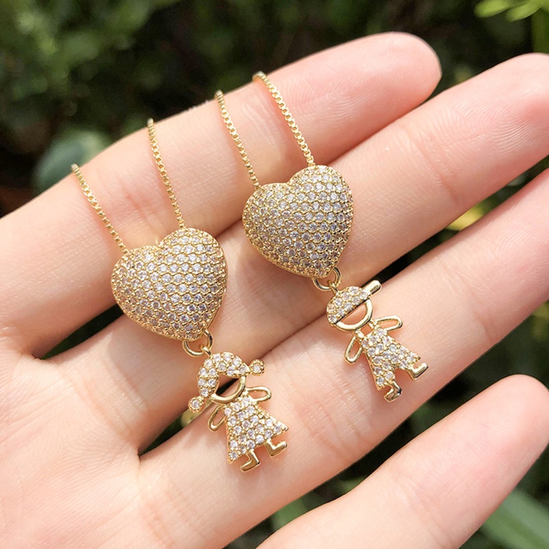 Flgo Vòng cổ Mặt Hình Trái Tim Dát Đá Zircon Sáng Tạo Thanh Lịch Cho Cặp Đôi G