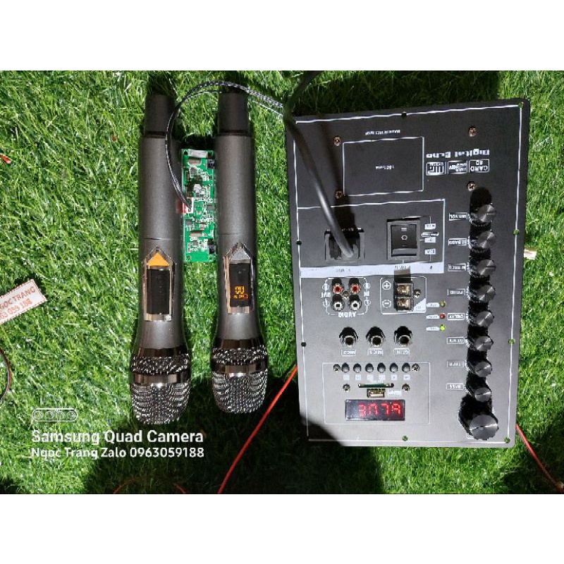 Trọn Bộ Mạch Loa Kéo  kèm 2 Tay Nhôm UHF Cực Chất Kích Thước 18×28