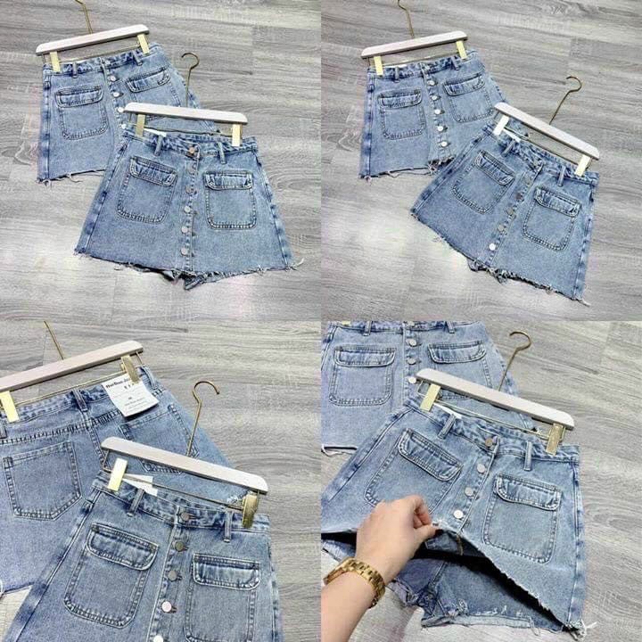 [C162] [CHEAPY] Chân váy jean túi hộp có size - Chân váy jean dáng chữ A cạp cao hàng có size hot trend | BigBuy360 - bigbuy360.vn