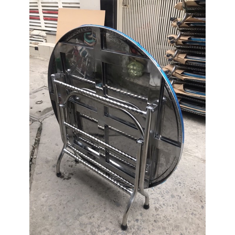(Rẻ nhất) Bàn gấp inox tròn 1.2m inox 100% | BigBuy360 - bigbuy360.vn