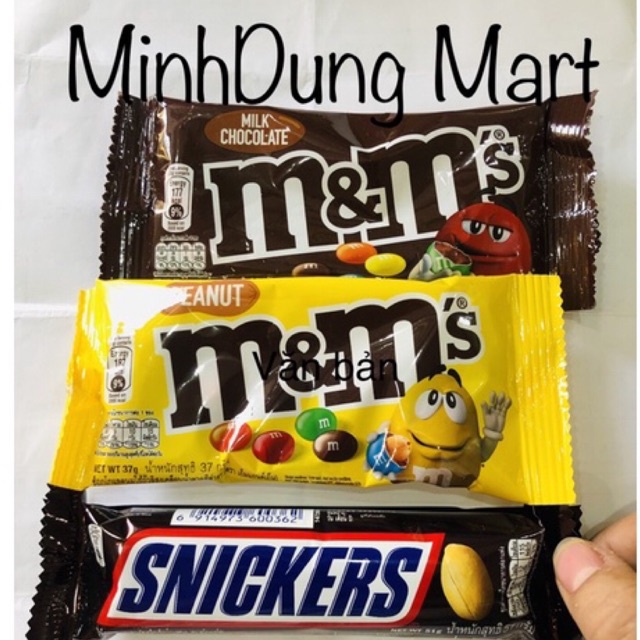 Kẹo Socola đậu phộng/sữa M&M’s/Snickers
