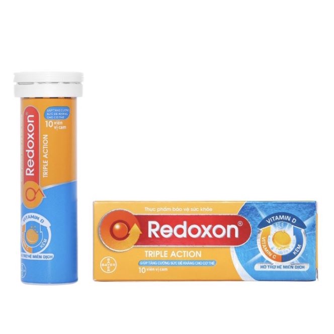 Redoxon Triple Action, Viên sủi bổ sung vitamin C, vitamin C và kẽm, tuýp 10 viên