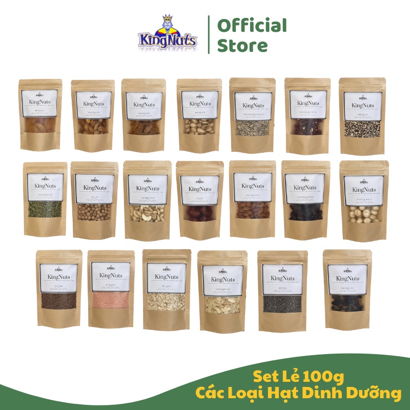 Các Loại Hạt Dinh Dưỡng Mix Sấy Khô Cho Bà Bầu, Bé Ăn Dặm Làm Sữa Hạt, Nguyên Liệu Ngũ Cốc, Topping Bánh, Granola 100g