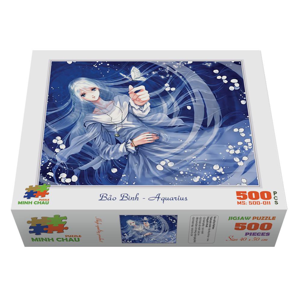 [Mã BMBAU50 giảm 10% đơn 99k] Bộ tranh xếp hình cao cấp 500 mảnh ghép – Bảo Bình (40x50cm)