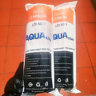 Bộ 2 lõi lọc nước aqua số 2 gac than hoạt tính dạng hạt