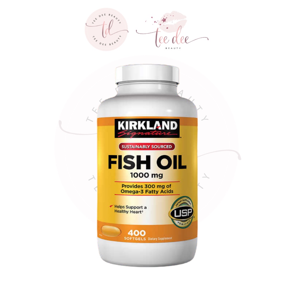 Viên uống dầu cá Omega 3 Fish Oil 1000mg Kirkland 400 viên
