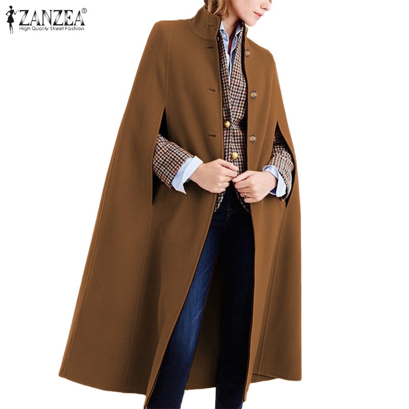 Áo Choàng Dài Dáng Rộng ZANZEA Thiết Kế Hàng Nút Dọc Phía Trước Cổ Điển Cho Nữ | BigBuy360 - bigbuy360.vn