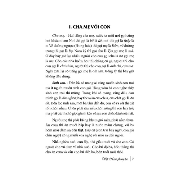 Sách - Việt Nam phong tục  - tái bản