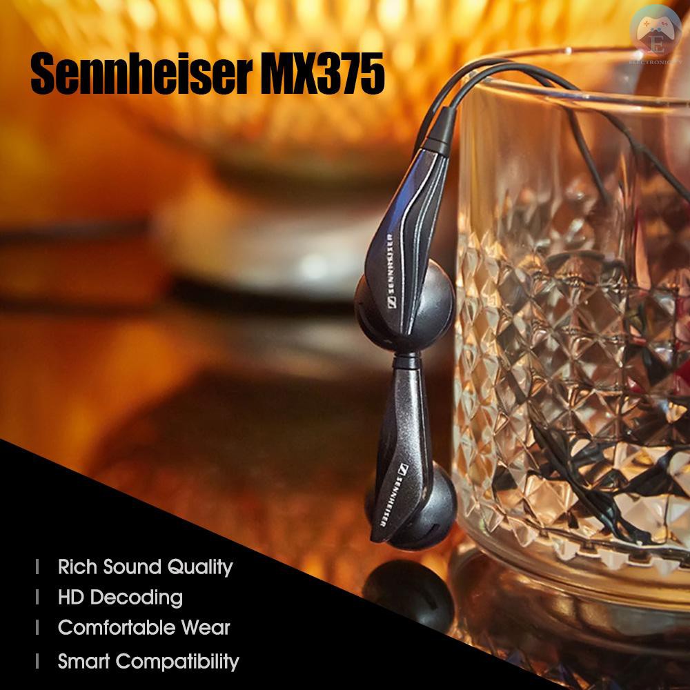 Ê Sennheiser MX375 Earphones 3.5mm Sports Running Earbuds In-ear Line Control Headset For Phone Computer