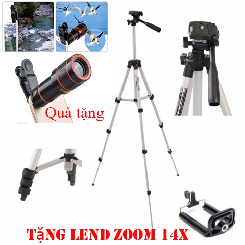 [Tặng lens 12X]Gậy 3 chân hỗ trợ chụp ảnh Tripod TF-3110 cao cấp