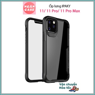 Ốp lưng IPAKY iPhone 11 / 11 Pro / 11 Pro Max, Mặt lưng trong, Viền TPU, Chống sốc, Cạnh CÓ CHỮ Trắng ( Survial Series )