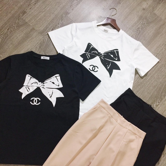 Áo thun in nơ Chan nel Bigsize