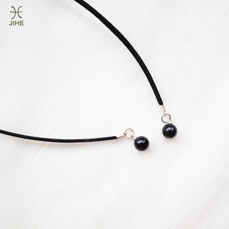 Vòng Cổ choker Mặt Nơ Và Ngọc Trai Đen