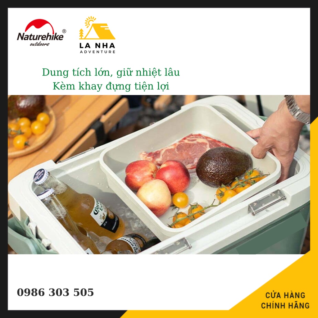 Thùng Giữ Nhiệt 18-36h NatureHike NH21SNX05 Là Nhà, kèm khay đựng thực phẩm và túi đá khô tiện lợi