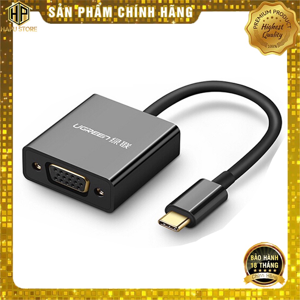 Cáp Chuyển USB-C To VGA Ugreen 50250 chính hãng - Hapustore