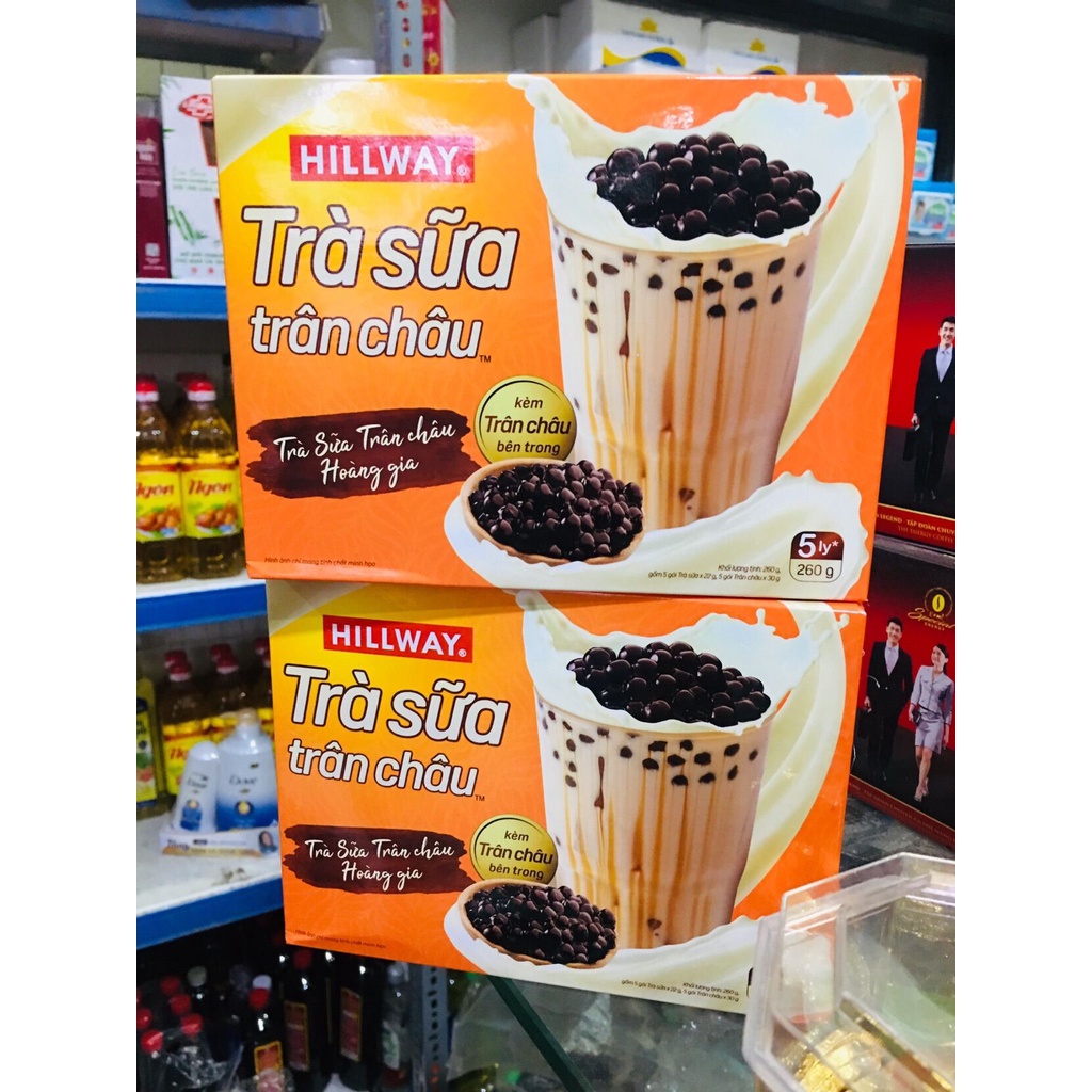 COMBO 3 HỘP TRÀ SỮA TRÂN CHÂU HILLWAY - hộp (5 gói Trà sữa + 5 gói Trân châu)