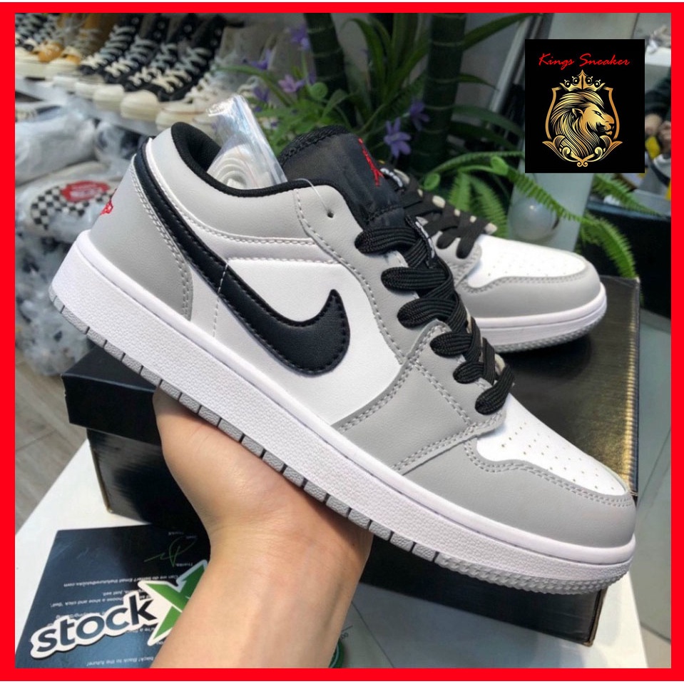 Giày Thể Thao Nam Nữ Cổ Thấp Giày  Jordan 1 JD 1 Panda Đen Trắng Full Box Bill