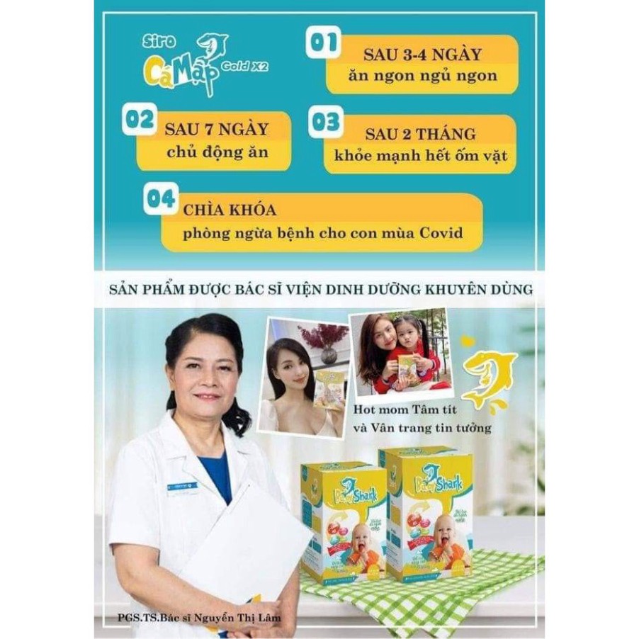 Siro Cá Mập Gold X2 - Siro Ăn Ngon Baby Shark ❤️[ CHÍNH HÃNG ] ❤️ Giúp Trẻ Ăn Ngon, Hết Táo Bón, Tăng Cân Tự Nhiên