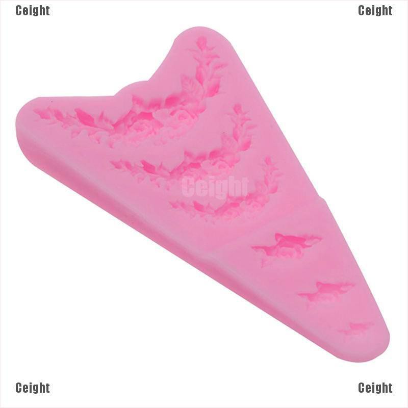 Khuôn Silicone Tạo Hình Hoa Hồng Trang Trí Bánh Cưới