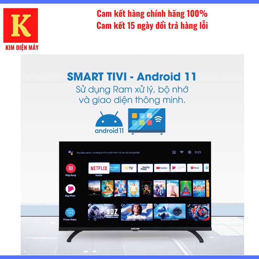 Smart tivi Darling 40FH964S-màn hình tivi 40 inch-android tivi-kết nối internet wifi-bảo hành 24 tháng toàn quốc