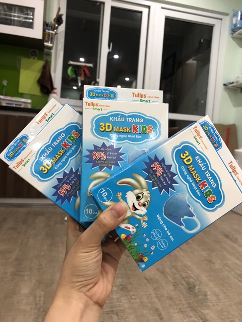 Khẩu trang Trẻ Em 3D Mask Tulips  4 lớp | BigBuy360 - bigbuy360.vn