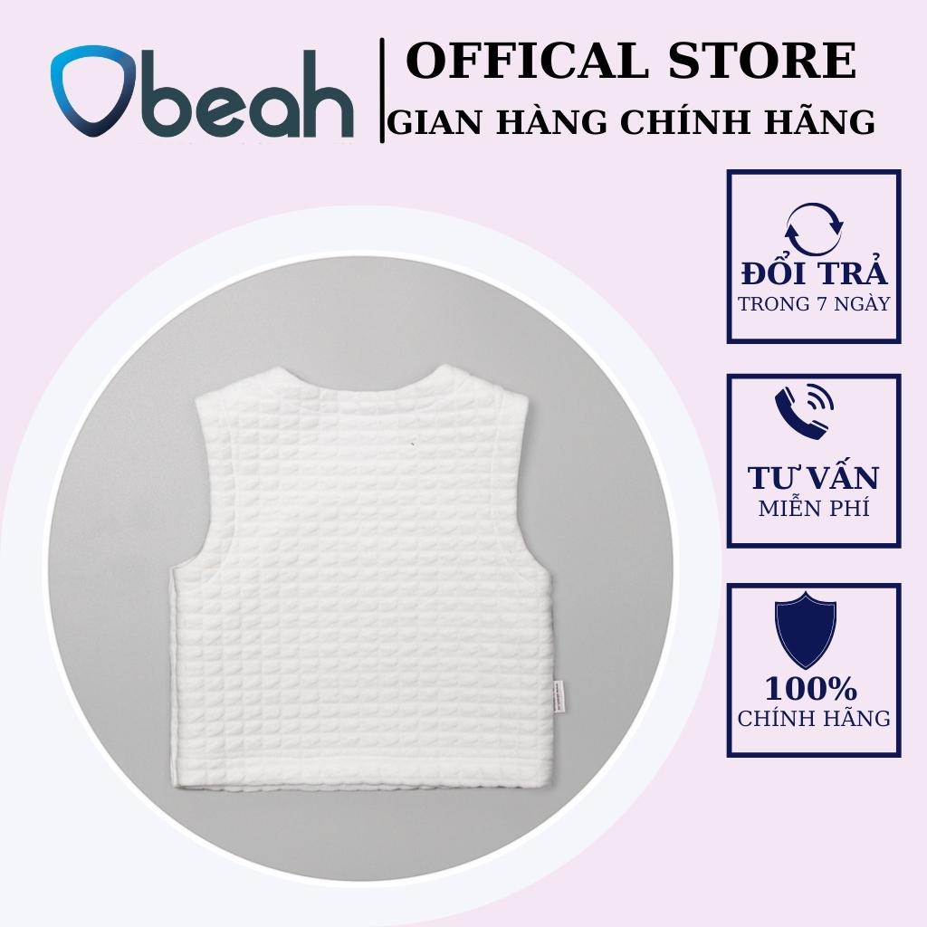 áo ghile cho bé sơ sinh chất liểu vải trần bông cotton mềm dày dặn thấm hút mồ hôi Obeah màu trắng size 59 đến 90 cho bé