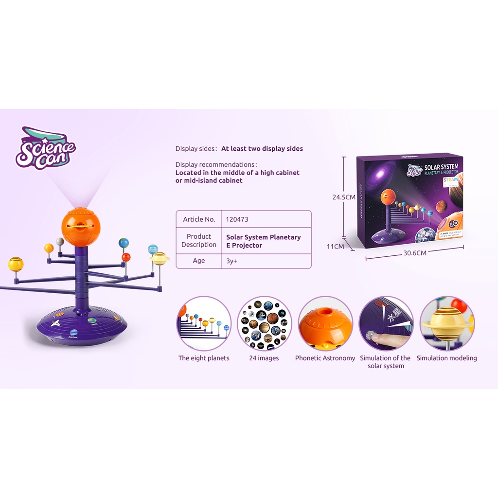 Bộ đồ chơi mô hình lắp ráp 3D Topbright khoa học hệ mặt trời diy steam âm thanh chiếu bóng pin Science Can Solar System