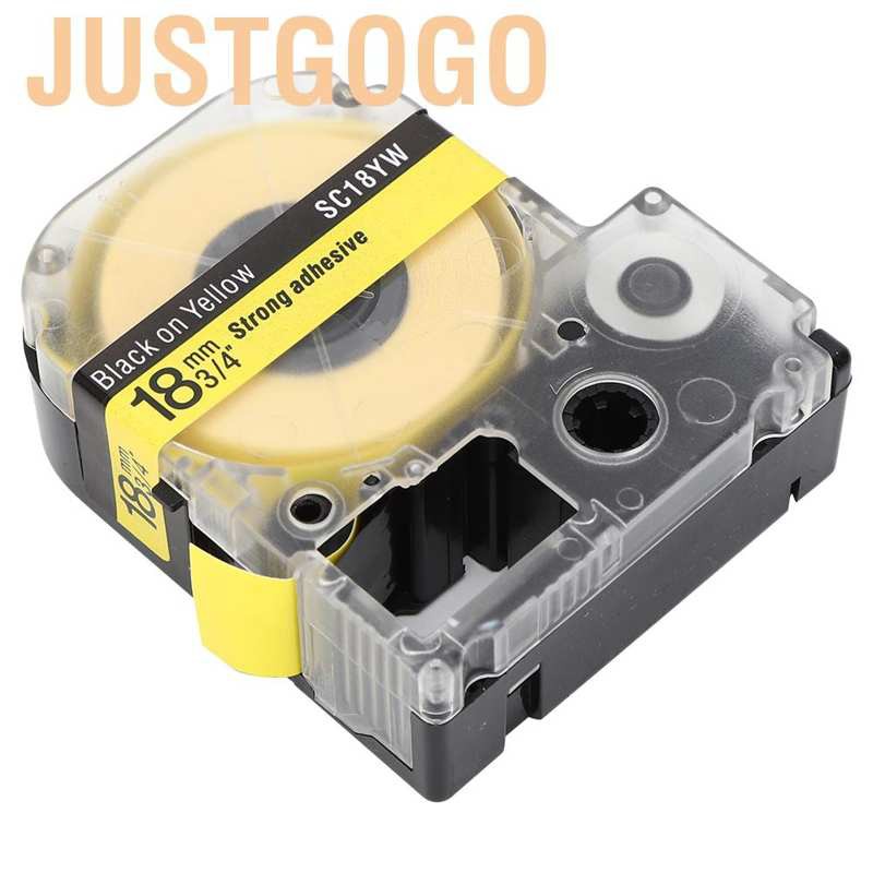 Justgogo 18mm Label Tape Accessory for King Jim SR230C Epson LW Series Printer