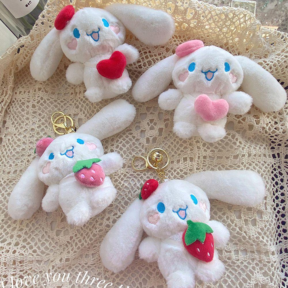 IVORY Móc Khóa Hình Cinnamoroll Nhồi Bông Đáng Yêu Giá Đỡ