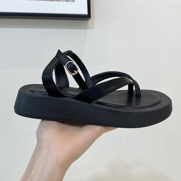 Sandal Hở Ngón Thiết Kế Mới Đế Bằng Cao Cấp Thời Trang