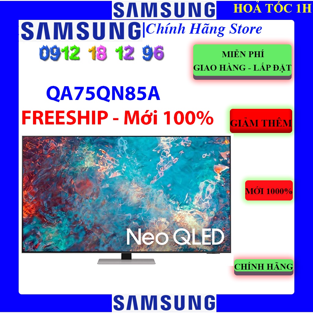 [Mã ELHAMS5 giảm 6% đơn 300K] [Samsung QA75QN85A] Smart Tivi Neo QLED 4K 75 inch Samsung QA75QN85AAKXXV, 75QN85A