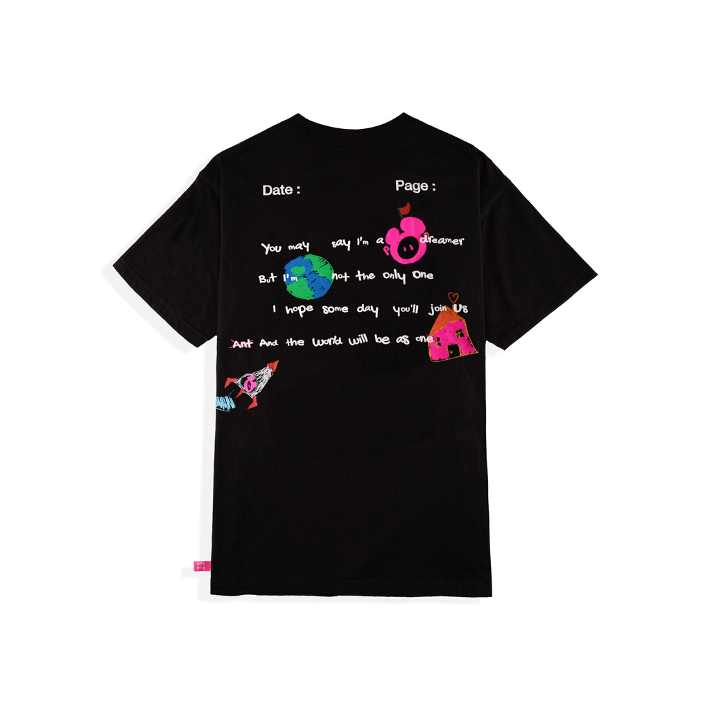 Áo Thun POPPOP DRAWING TEE BLACK
