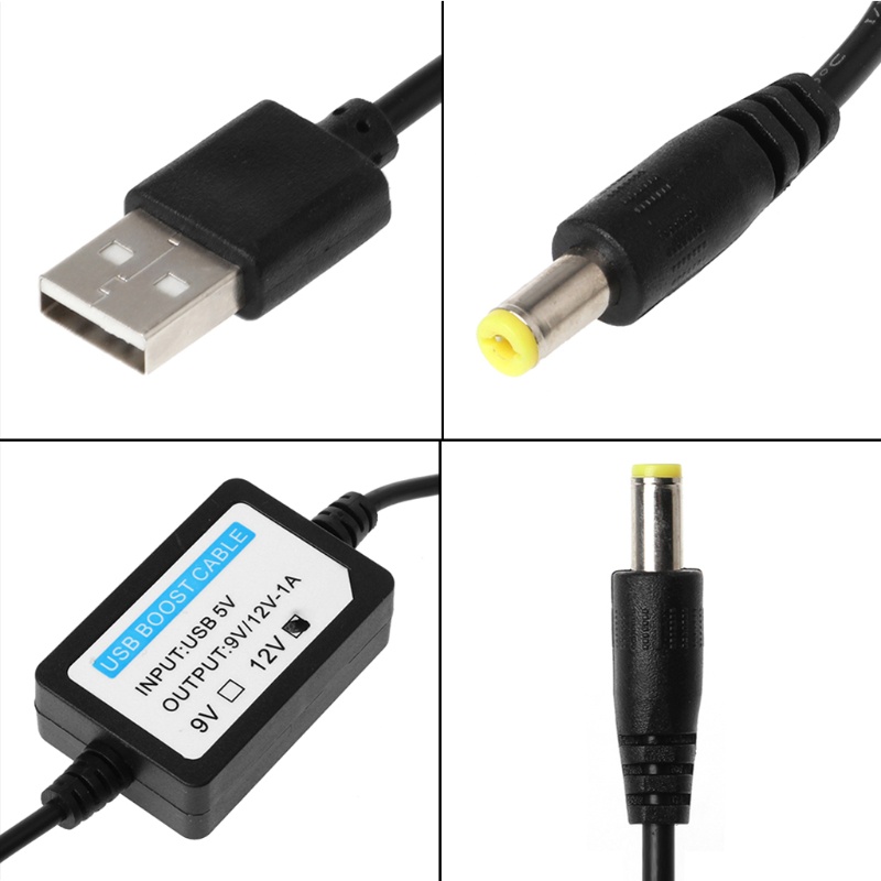 Dây Cáp Chuyển Đổi Cổng Usb 5v Sang 12v 5.5x2.1mm Cho Bộ Định Tuyến Dây Đèn Led