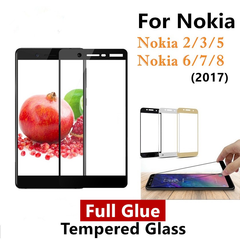 Kính Cường Lực Toàn Màn Hình Chuyên Dụng Cho Nokia 3 5 6 7 8 2017