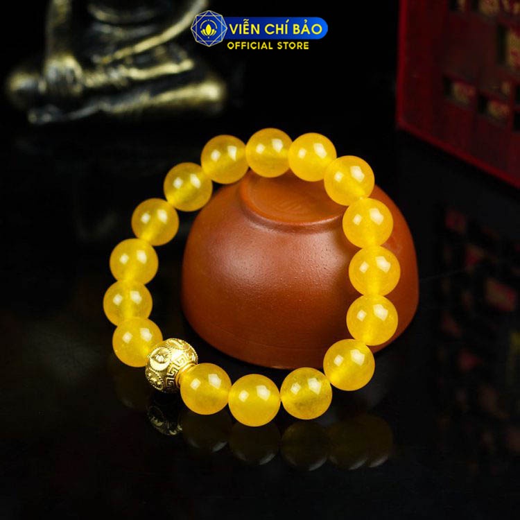 Vòng tay Lục Tự vàng Charm vàng 24K thời trang phụ kiện trang sức Viễn Chí Bảo V000513 C240078