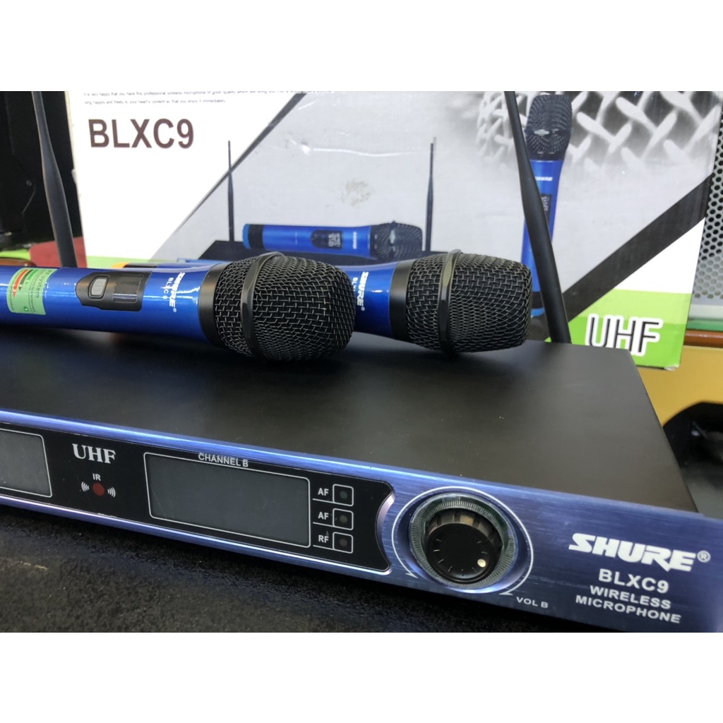BỘ 2 MICRO KARAOKE KHÔNG DÂY UHF SHURE BLXC9