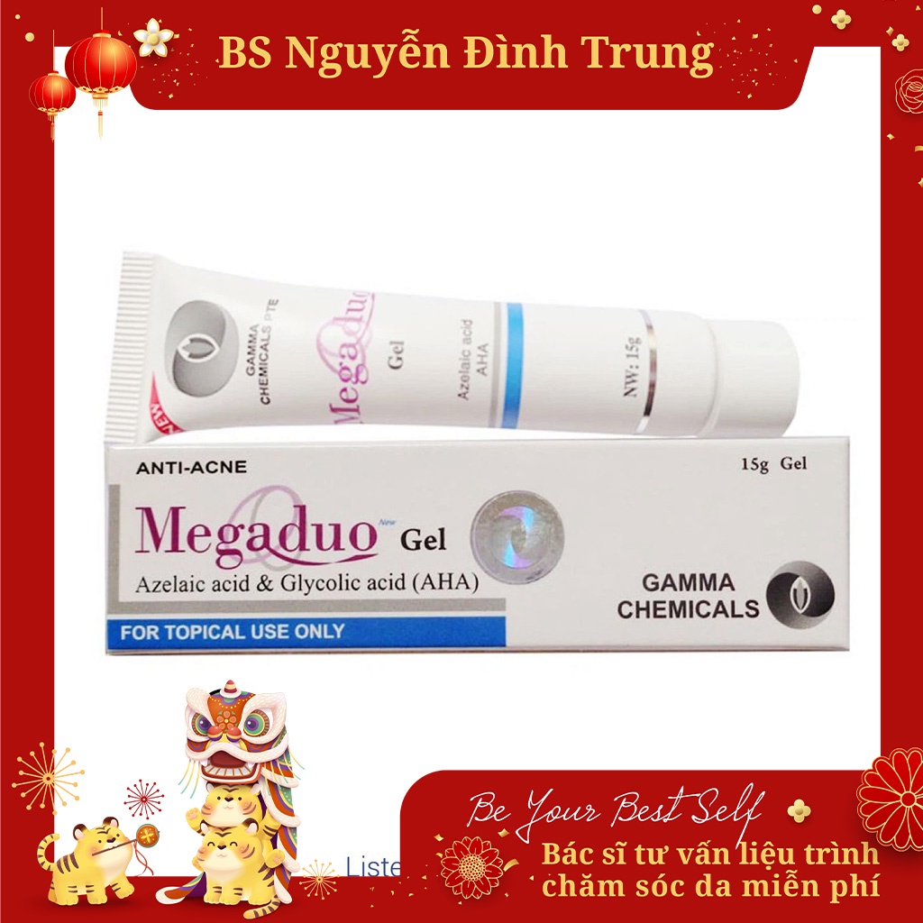 [ MÃ 3FF3ICBP GIẢM 25K]  Megaduo Gel 15g- Giảm Thâm Mụn, Trứng Cá, Dưỡng Da - BS Nguyễn Đình Trung