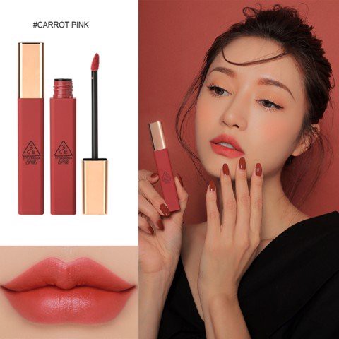 Son Kem 3CE Cloud Lip Tint #Carrot pink #Blossom day #Cutesicle