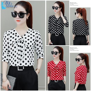 Áo Sơ Mi Nữ Áo Sơ Mi Cao Cấp Tay Dài Màu Trắng Màu Đen Và Màu Đỏ